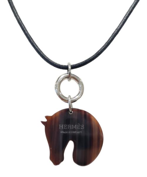 HERMES（エルメス）HERMES (エルメス) バッファローホーン ネックレス ブラウン サイズ:-の古着・服飾アイテム