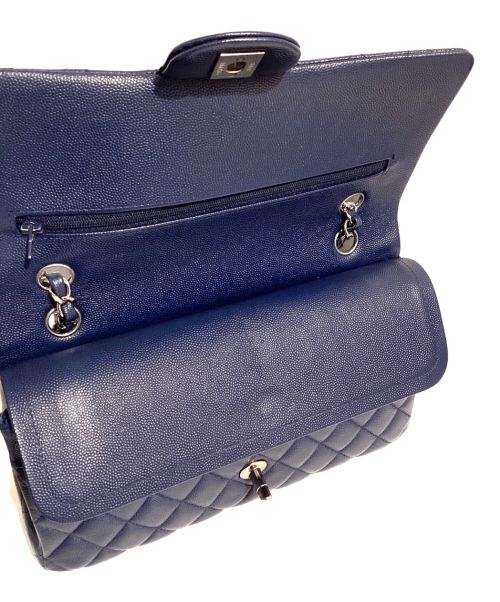 CHANEL（シャネル）CHANEL (シャネル) Wフラップチェーンショルダーバッグ ネイビー サイズ:25の古着・服飾アイテム