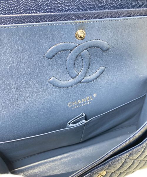CHANEL（シャネル）CHANEL (シャネル) Wフラップチェーンショルダーバッグ ネイビー サイズ:25の古着・服飾アイテム