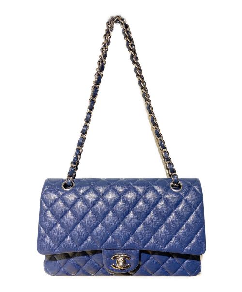CHANEL（シャネル）CHANEL (シャネル) Wフラップチェーンショルダーバッグ ネイビー サイズ:25の古着・服飾アイテム