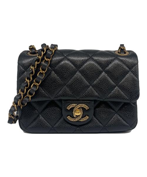 CHANEL（シャネル）CHANEL (シャネル) ミニマトラッセ CCスネーク ブラック サイズ:18.0cmの古着・服飾アイテム