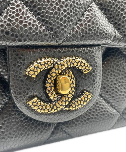CHANEL（シャネル）CHANEL (シャネル) ミニマトラッセ CCスネーク ブラック サイズ:18.0cmの古着・服飾アイテム