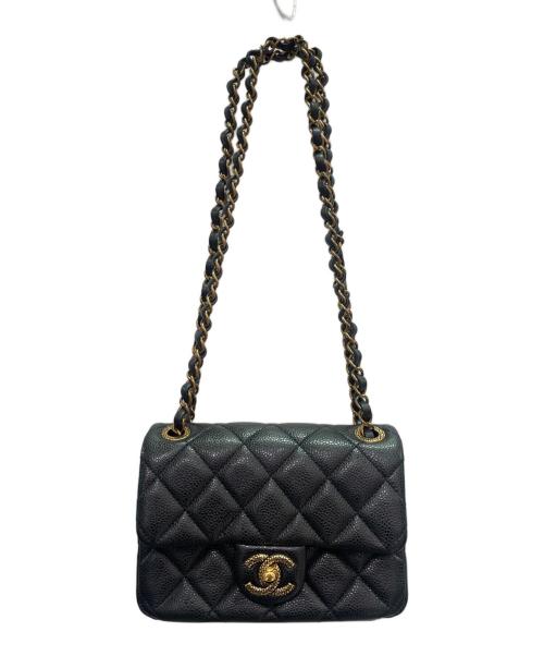 CHANEL（シャネル）CHANEL (シャネル) ミニマトラッセ CCスネーク ブラック サイズ:18.0cmの古着・服飾アイテム