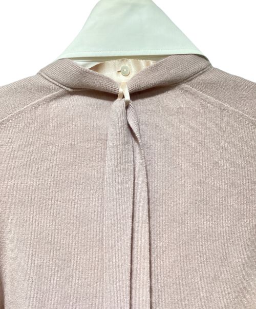 CHANEL（シャネル）CHANEL (シャネル) レイーヤードデザインニットシャツ ホワイト×ピンク サイズ:38の古着・服飾アイテム