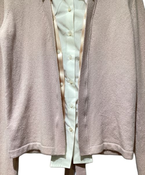 CHANEL（シャネル）CHANEL (シャネル) レイーヤードデザインニットシャツ ホワイト×ピンク サイズ:38の古着・服飾アイテム