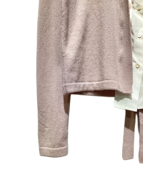 CHANEL（シャネル）CHANEL (シャネル) レイーヤードデザインニットシャツ ホワイト×ピンク サイズ:38の古着・服飾アイテム