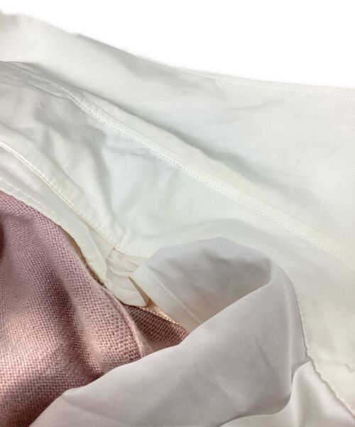 CHANEL（シャネル）CHANEL (シャネル) レイーヤードデザインニットシャツ ホワイト×ピンク サイズ:38の古着・服飾アイテム
