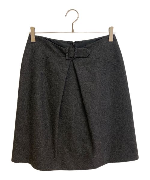 CHANEL（シャネル）CHANEL (シャネル) ウールカシミヤスカート グレー サイズ:38の古着・服飾アイテム