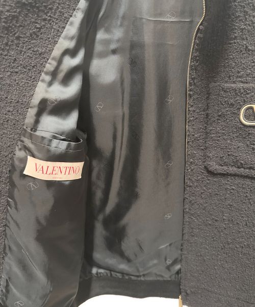VALENTINO（ヴァレンティノ）VALENTINO (ヴァレンティノ) ツイードジャケット ブラック サイズ:46の古着・服飾アイテム