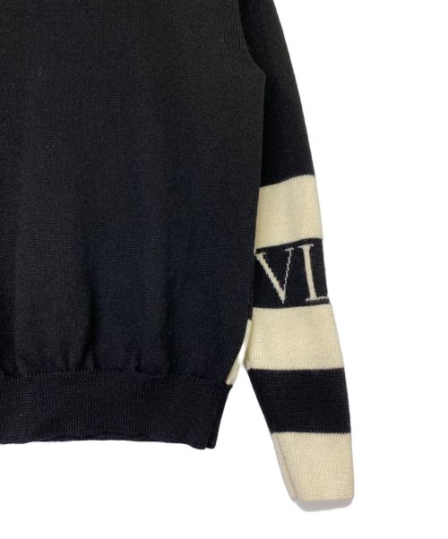 VALENTINO（ヴァレンティノ）VALENTINO (ヴァレンティノ) クルーネックニット ブラック サイズ:Mの古着・服飾アイテム