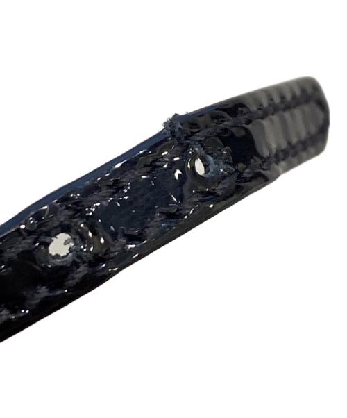 GUCCI（グッチ）GUCCI (グッチ) Gプレートブレスレット ブラック×ゴールドの古着・服飾アイテム