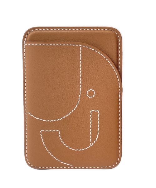 HERMES（エルメス）HERMES (エルメス) カードケース/MagSafe/エマン/ゾウ ゴールド 未使用品の古着・服飾アイテム