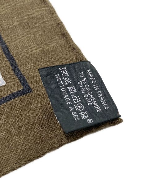 HERMES（エルメス）HERMES (エルメス) カレ140 BANDANA SPRINGS KHAKI FONCE ブラウン サイズ:140の古着・服飾アイテム