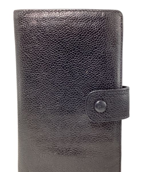 CHANEL（シャネル）CHANEL (シャネル) COCO Mark Caviar Skin Wallet（ココマーク キャビアウォレット） ブラック サイズ:-の古着・服飾アイテム