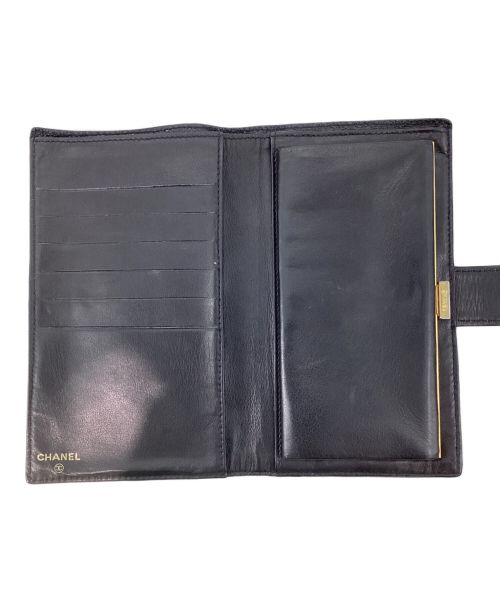 CHANEL（シャネル）CHANEL (シャネル) COCO Mark Caviar Skin Wallet（ココマーク キャビアウォレット） ブラック サイズ:-の古着・服飾アイテム