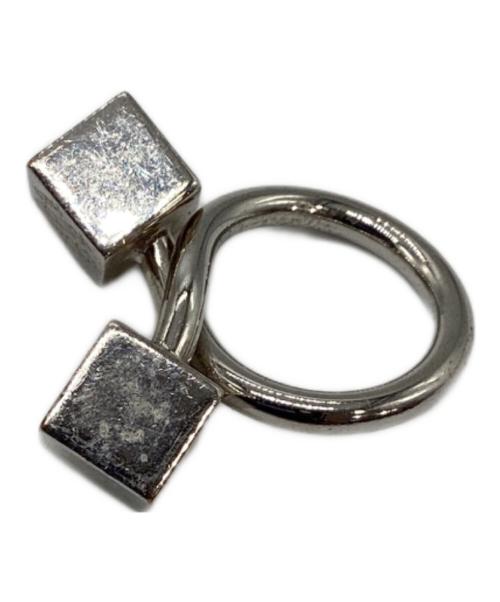 LOUIS VUITTON（ルイ ヴィトン）LOUIS VUITTON (ルイ ヴィトン) キューブモチーフスカーフリング シルバーの古着・服飾アイテム