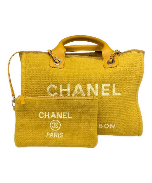 CHANEL（シャネル）CHANEL (シャネル) ドーヴィル MM イエロー サイズ:MMの古着・服飾アイテム
