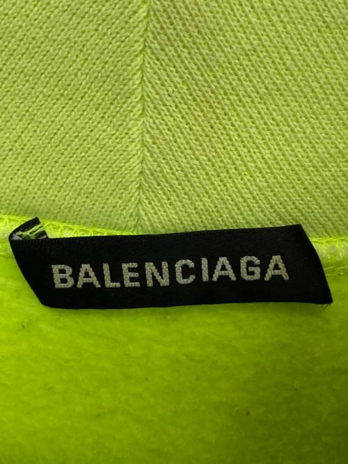 BALENCIAGA（バレンシアガ）BALENCIAGA (バレンシアガ) WFPロゴプリントフーディー 黄緑 サイズ:XXSの古着・服飾アイテム