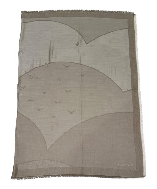 Cartier（カルティエ）Cartier (カルティエ) 大判コットンシルクストール ベージュ サイズ:-の古着・服飾アイテム