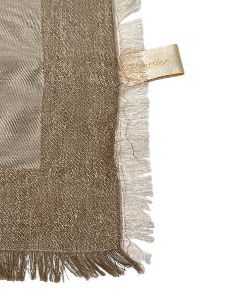 Cartier（カルティエ）Cartier (カルティエ) 大判コットンシルクストール ベージュ サイズ:-の古着・服飾アイテム