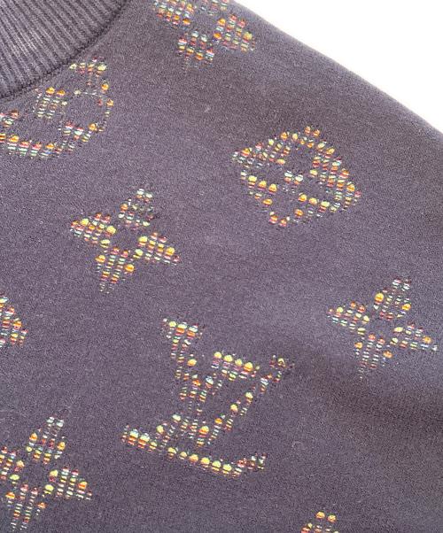 LOUIS VUITTON（ルイ ヴィトン）LOUIS VUITTON (ルイ ヴィトン) モノグラム柄 ニット ネイビー サイズ:XSの古着・服飾アイテム