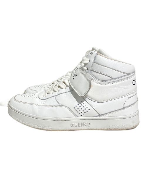CELINE（セリーヌ）CELINE (セリーヌ) ロゴハイカットスニーカー ホワイト サイズ:37の古着・服飾アイテム