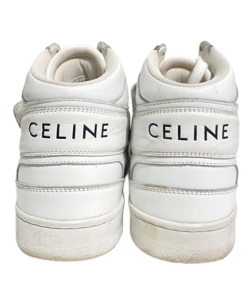 CELINE（セリーヌ）CELINE (セリーヌ) ロゴハイカットスニーカー ホワイト サイズ:37の古着・服飾アイテム