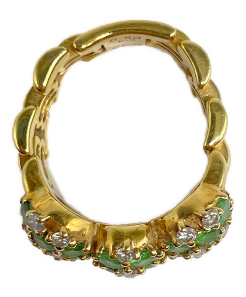 NO BRAND（ノーブランド）NO BRAND (ノーブランド) K18 石付 リング サイズ:14号の古着・服飾アイテム