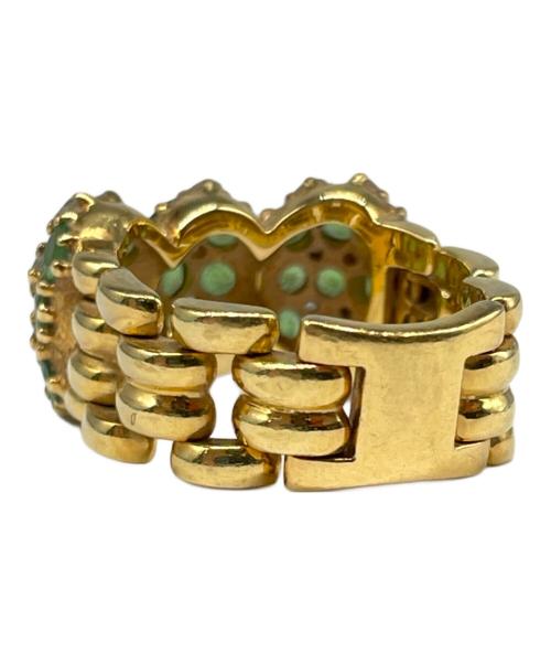 NO BRAND（ノーブランド）NO BRAND (ノーブランド) K18 石付 リング サイズ:14号の古着・服飾アイテム