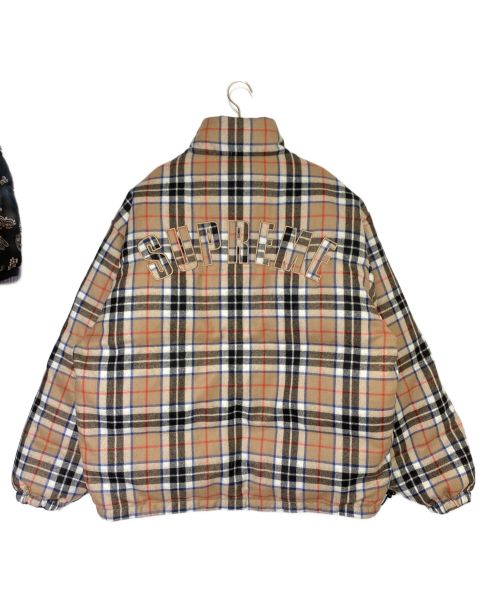 SUPREME（シュプリーム）SUPREME (シュプリーム) Lochcarron (ロキャロン) Reversible Puffer Jacket ブラック×チェック サイズ:XLの古着・服飾アイテム