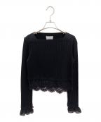 3.1 phillip limスリーワンフィリップリム）の古着「レースリブカットソー」｜ブラック