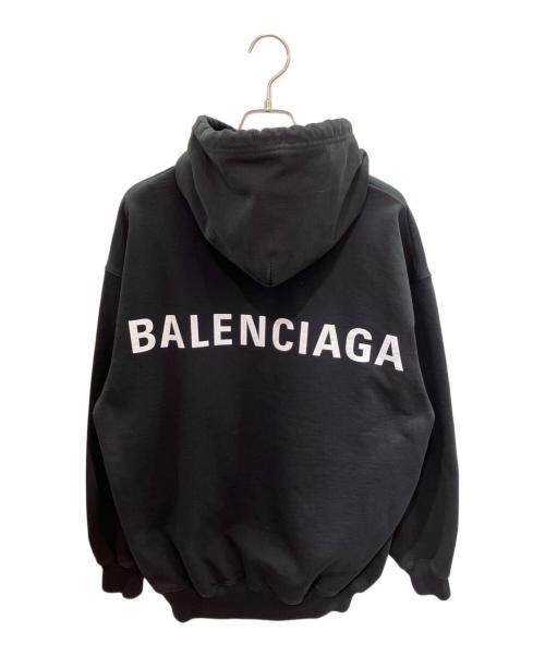 BALENCIAGA（バレンシアガ）BALENCIAGA (バレンシアガ) バックロゴフーディー ブラック サイズ:XSの古着・服飾アイテム