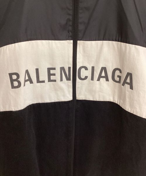 BALENCIAGA（バレンシアガ）BALENCIAGA (バレンシアガ) デニム切替 ポプリンシャツ トラックジャケット ブラック×ホワイト サイズ:34の古着・服飾アイテム
