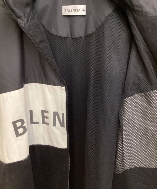 BALENCIAGA（バレンシアガ）BALENCIAGA (バレンシアガ) デニム切替 ポプリンシャツ トラックジャケット ブラック×ホワイト サイズ:34の古着・服飾アイテム