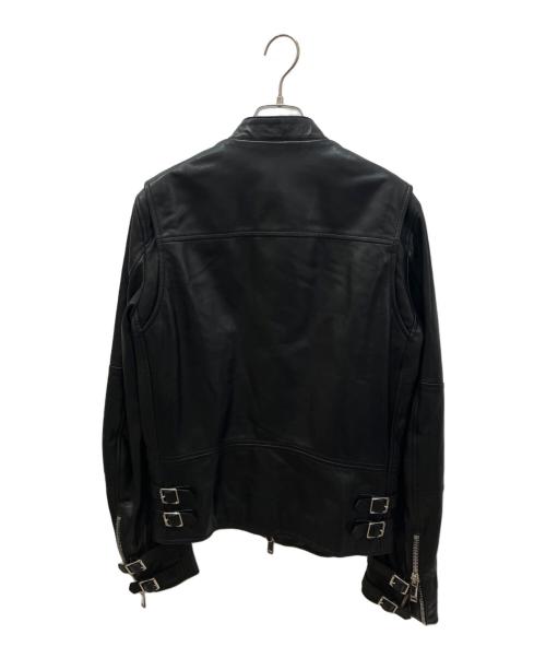 VALENTINO（ヴァレンティノ）VALENTINO (ヴァレンティノ) レザージャケット ブラック サイズ:46の古着・服飾アイテム