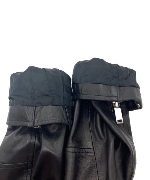 VALENTINO（ヴァレンティノ）VALENTINO (ヴァレンティノ) レザージャケット ブラック サイズ:46の古着・服飾アイテム