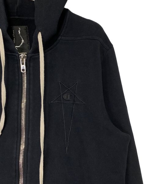 Champion（チャンピオン）Champion (チャンピオン) RICK OWENS (リックオウエンス) JASON'S HOODIE ブラック サイズ:Mの古着・服飾アイテム