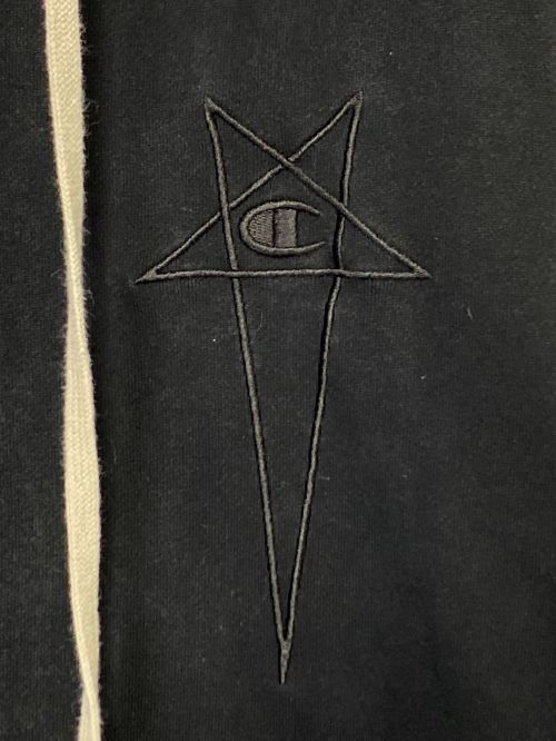 Champion（チャンピオン）Champion (チャンピオン) RICK OWENS (リックオウエンス) JASON'S HOODIE ブラック サイズ:Mの古着・服飾アイテム