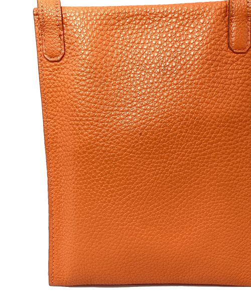 HERMES（エルメス）HERMES (エルメス) Leather Square Shoulder Pouch（レザースクエアショルダーポーチ） オレンジ サイズ:-の古着・服飾アイテム