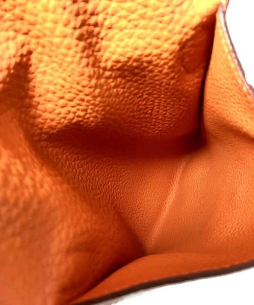 HERMES（エルメス）HERMES (エルメス) Leather Square Shoulder Pouch（レザースクエアショルダーポーチ） オレンジ サイズ:-の古着・服飾アイテム