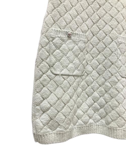 CHANEL（シャネル）CHANEL (シャネル) P75 Chanel Cotton Dress シャネル コットン ドレス マトラッセ キャミソールワンピース ライトグリーン サイズ:40の古着・服飾アイテム