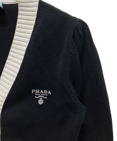 PRADA（プラダ）PRADA (プラダ) 24AW PRADA クロップドサマーカーディガン ブラック サイズ:40の古着・服飾アイテム