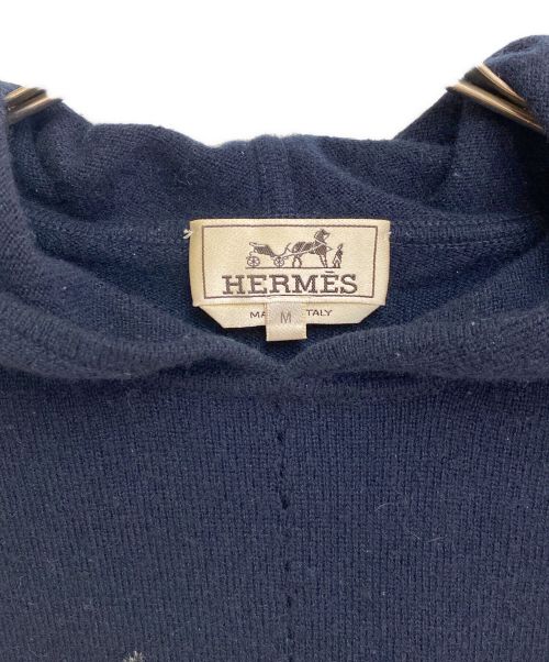 HERMES（エルメス）HERMES (エルメス) フーディーニット ネイビー サイズ:Mの古着・服飾アイテム