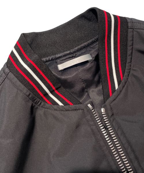 DIOR HOMME（ディオール オム）DIOR HOMME (ディオール オム) アトリエトライバル ロゴ刺繍 フルジップ ボンバージャケット ブラック サイズ:52の古着・服飾アイテム