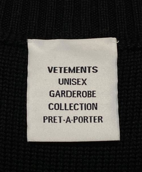vetement（ヴェットモン）vetement (ヴェットモン) フロントロゴニット ブラック サイズ:XLの古着・服飾アイテム