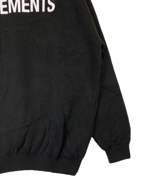 vetement（ヴェットモン）vetement (ヴェットモン) フロントロゴニット ブラック サイズ:XLの古着・服飾アイテム