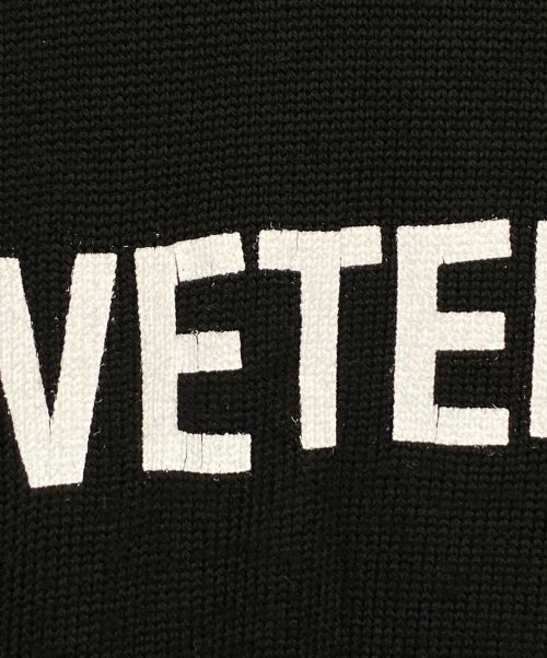vetement（ヴェットモン）vetement (ヴェットモン) フロントロゴニット ブラック サイズ:XLの古着・服飾アイテム