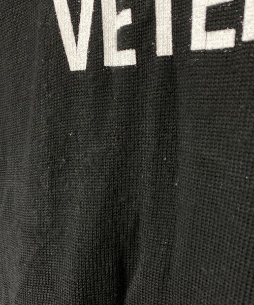 vetement（ヴェットモン）vetement (ヴェットモン) フロントロゴニット ブラック サイズ:XLの古着・服飾アイテム