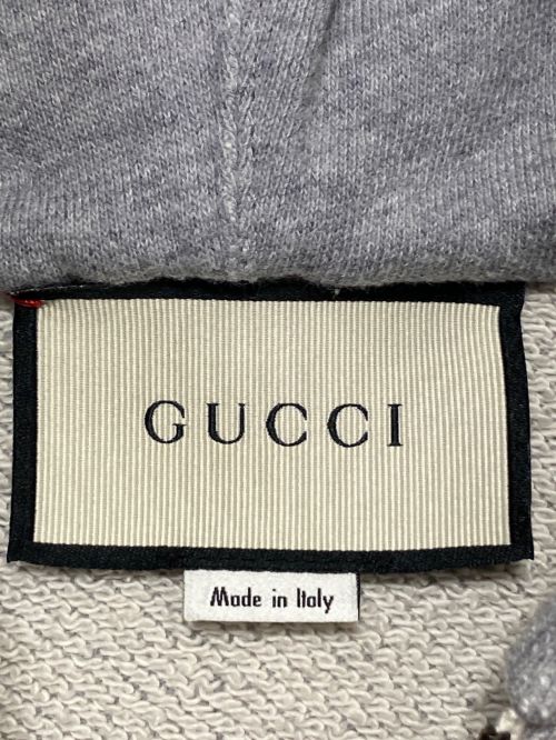 GUCCI（グッチ）GUCCI (グッチ) ジップパーカー ライトグレー サイズ:Sの古着・服飾アイテム