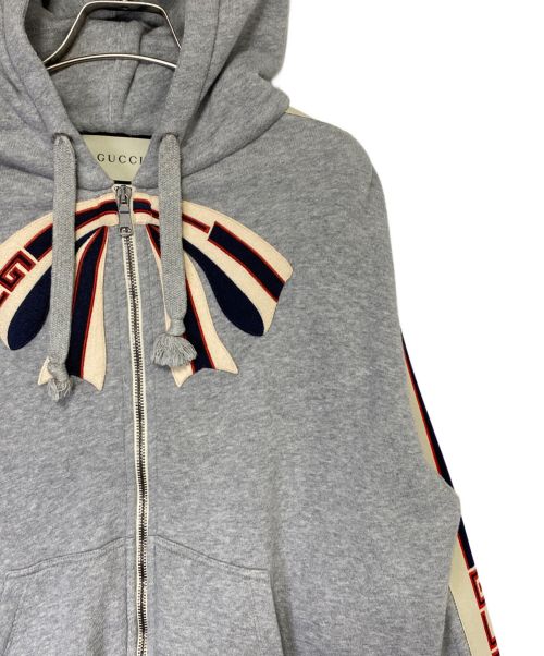 GUCCI（グッチ）GUCCI (グッチ) ジップパーカー ライトグレー サイズ:Sの古着・服飾アイテム